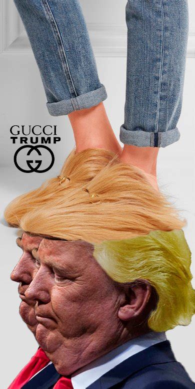 gucci slippers donald trump loafers|People think these Gucci slippers look like Donald Trump's hair.